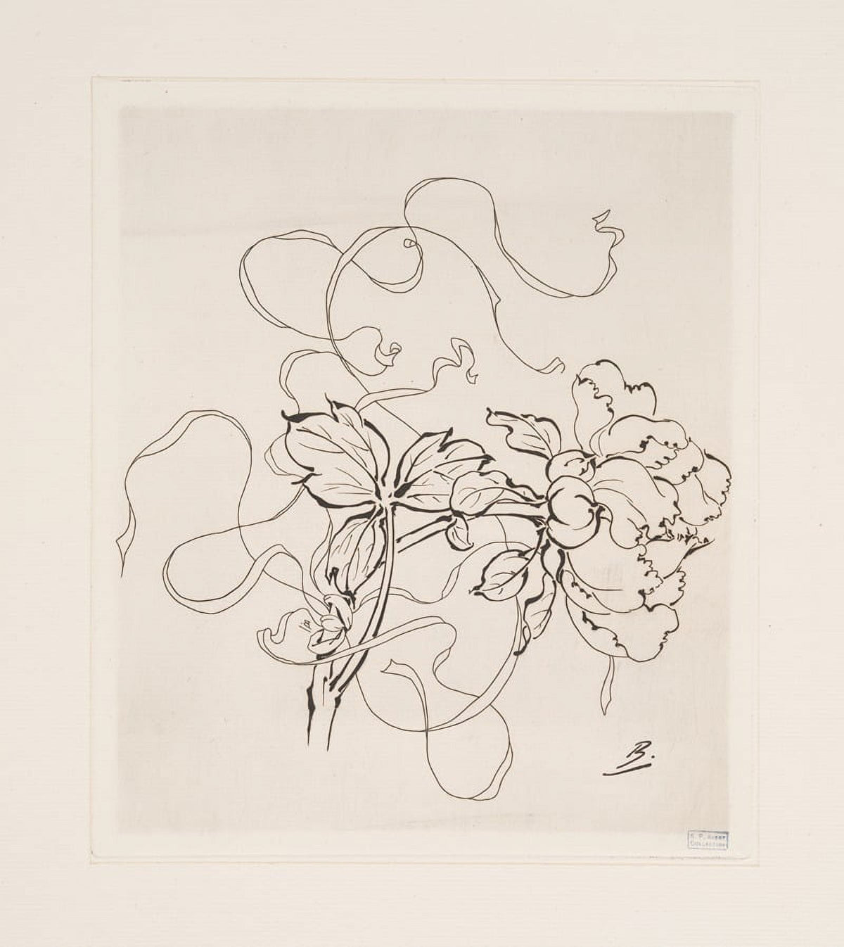 Assiette (Peony) art print by Félix Bracquemond in colorful detail.