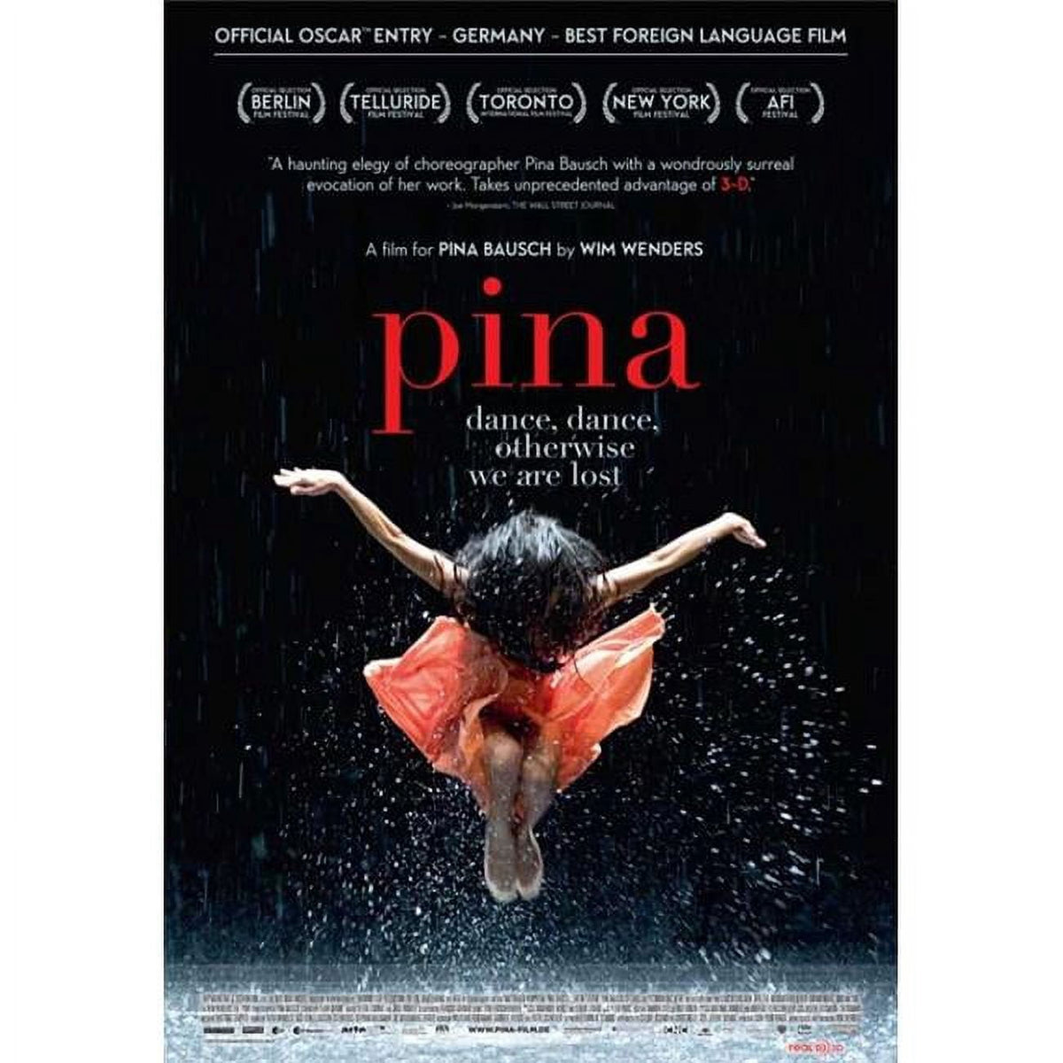 Pina Movie Poster Print 27x40 featuring vibrant dance visuals.