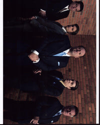 The Sopranos group in alley photo print, iconic TV series artwork.