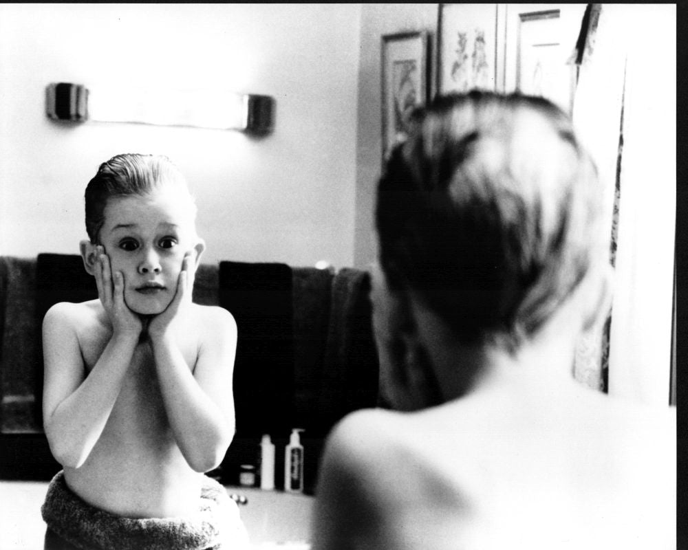Macaulay Culkin black and white photo print from Home Alone