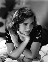 Classic photo print of Teresa Wright leaning chin on hand