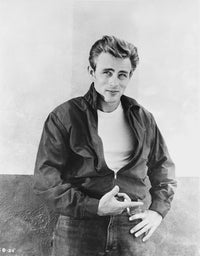 James Dean portrait photo print in black jacket and jeans