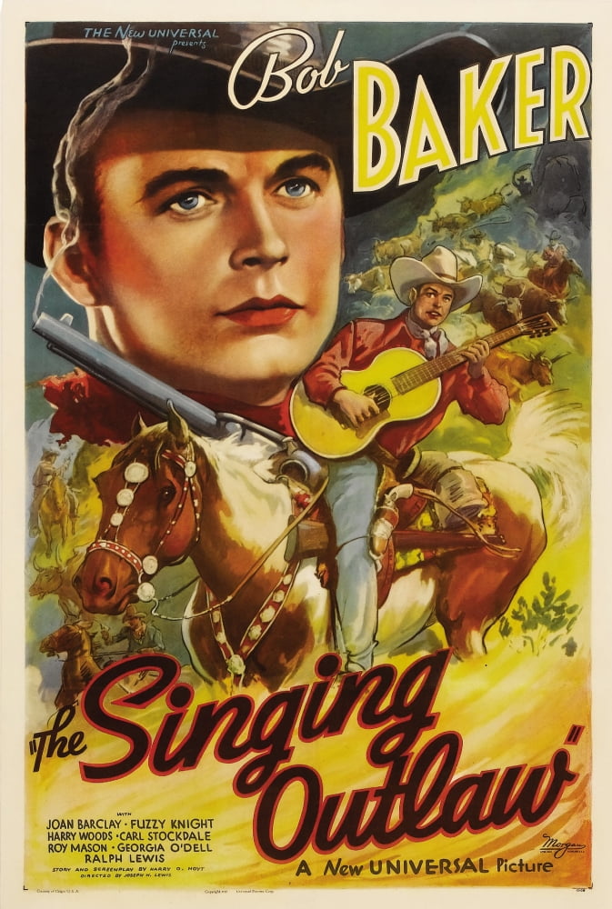 The Singing Outlaw Bob Baker 1937 Movie Masterprint Poster