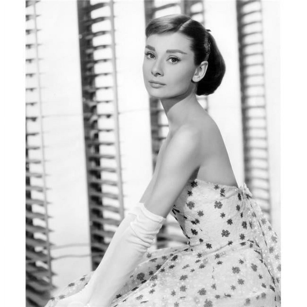Audrey Hepburn Funny Face photo print in Givenchy evening gown from 1957.