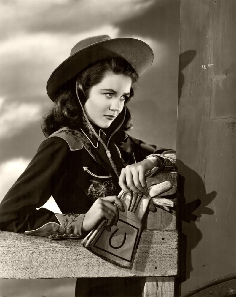 Dorothy Malone Black Cowgirl Outfit Photo Print