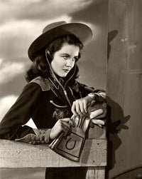 Dorothy Malone Black Cowgirl Outfit Photo Print