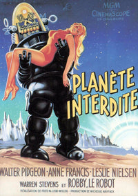 Forbidden Planet Movie Poster Print featuring The Robot and Anne Francis