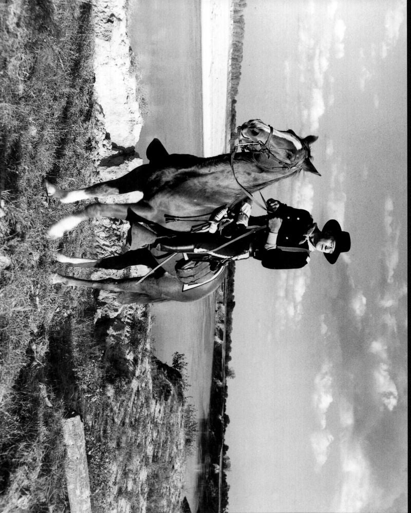 John Wayne On Horseback in The Searchers Black and White Photo Print