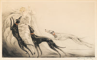 Coursing II 1929 Art Poster Print by Louis Icart