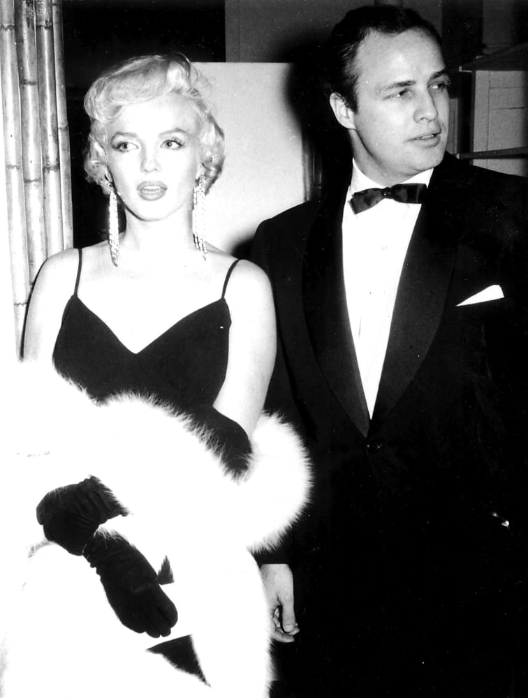 Marlon Brando and Marilyn Monroe iconic photo print.