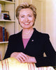 Hillary Clinton smiling portrait photo print in office outfit.