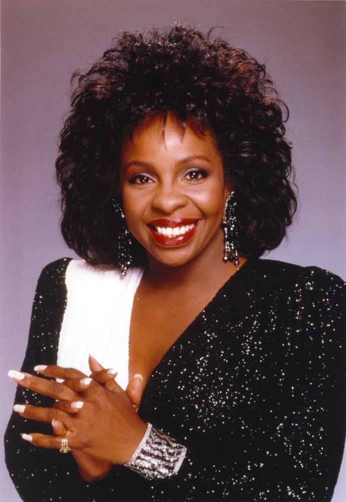 Gladys Knight in sparkling dress photo print, showcasing her iconic style.