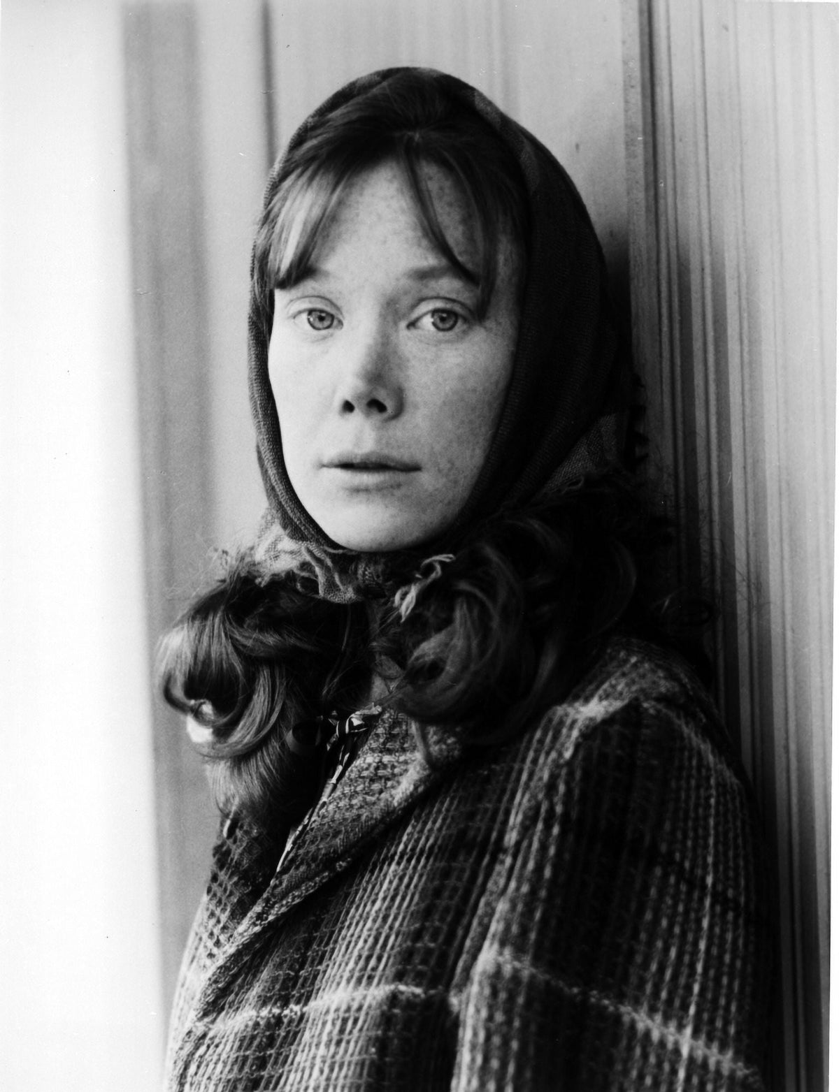 Classic portrait photo print of Sissy Spacek wearing a coat.