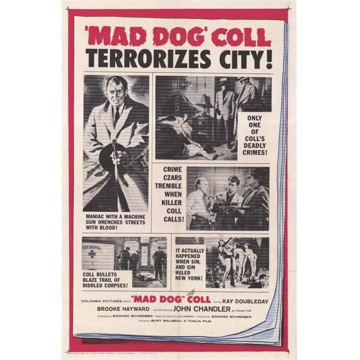 Mad Dog Coll Movie Poster Print - 27x40 inches featuring classic film imagery.
