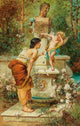 Bestrafter Übermuth poster print by Hans Zatzka, featuring vibrant colors and intricate details.