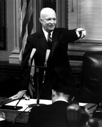 Dwight D. Eisenhower pointing photo print, 8x10, historical leadership image