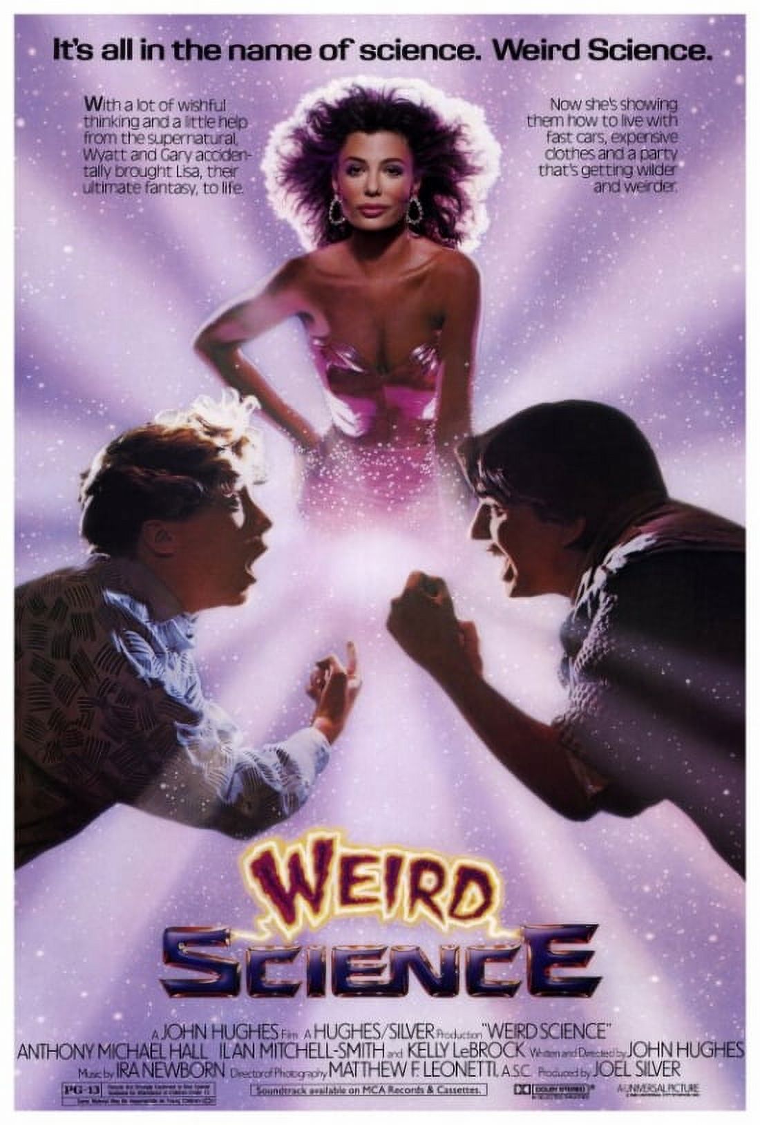 Weird Science Movie Poster Print showcasing vibrant scenes from the classic film.
