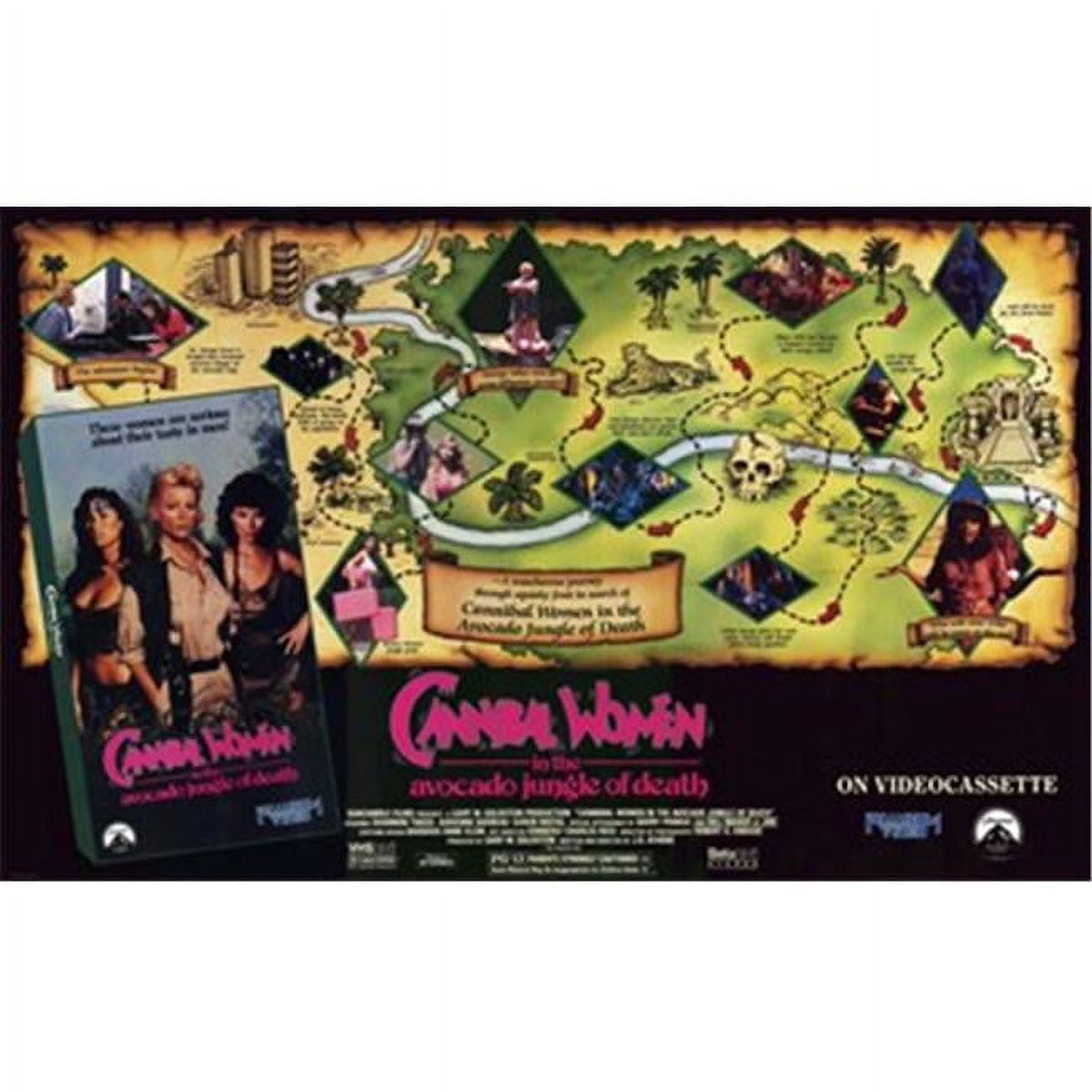 Cannibal Women Movie Poster - 17x11 size, vibrant colors, cult film art.