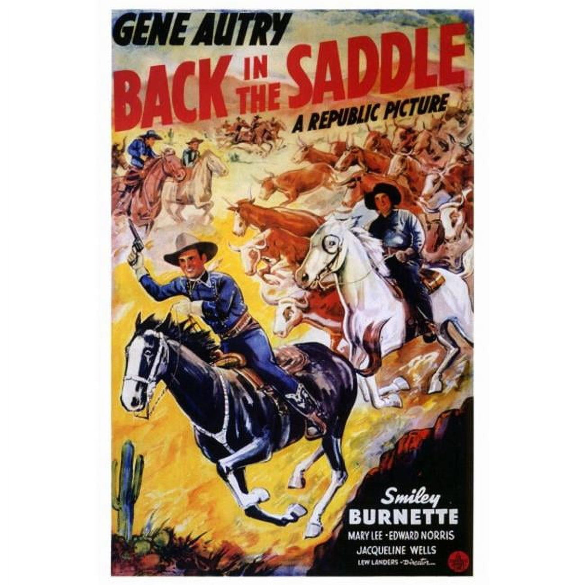 Back in the Saddle Movie Poster Print 27x40
