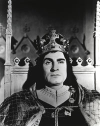 Laurence Olivier wearing a crown in Henry V iconic photo print