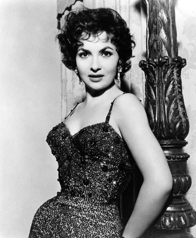 Classic 1956 photo print of actress Gina Lollobrigida.