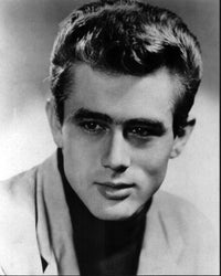 James Dean black and white photo print in turtleneck