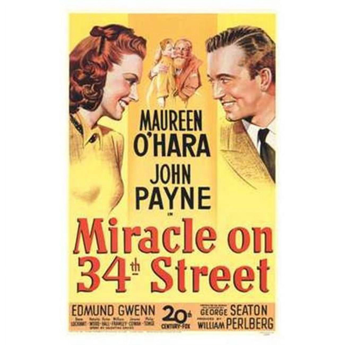 Miracle on 34th Street movie poster print in 11x17 size.
