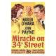 Miracle on 34th Street movie poster print in 11x17 size.