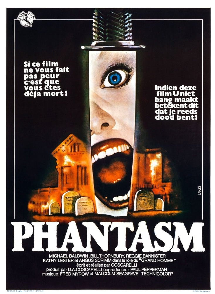 Phantasm movie poster print from 1979, classic horror art.
