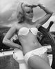 Elke Sommer with Boats Wheel Photo Print, available in multiple sizes.