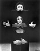 Marcel Marceau performing a magic trick photo print