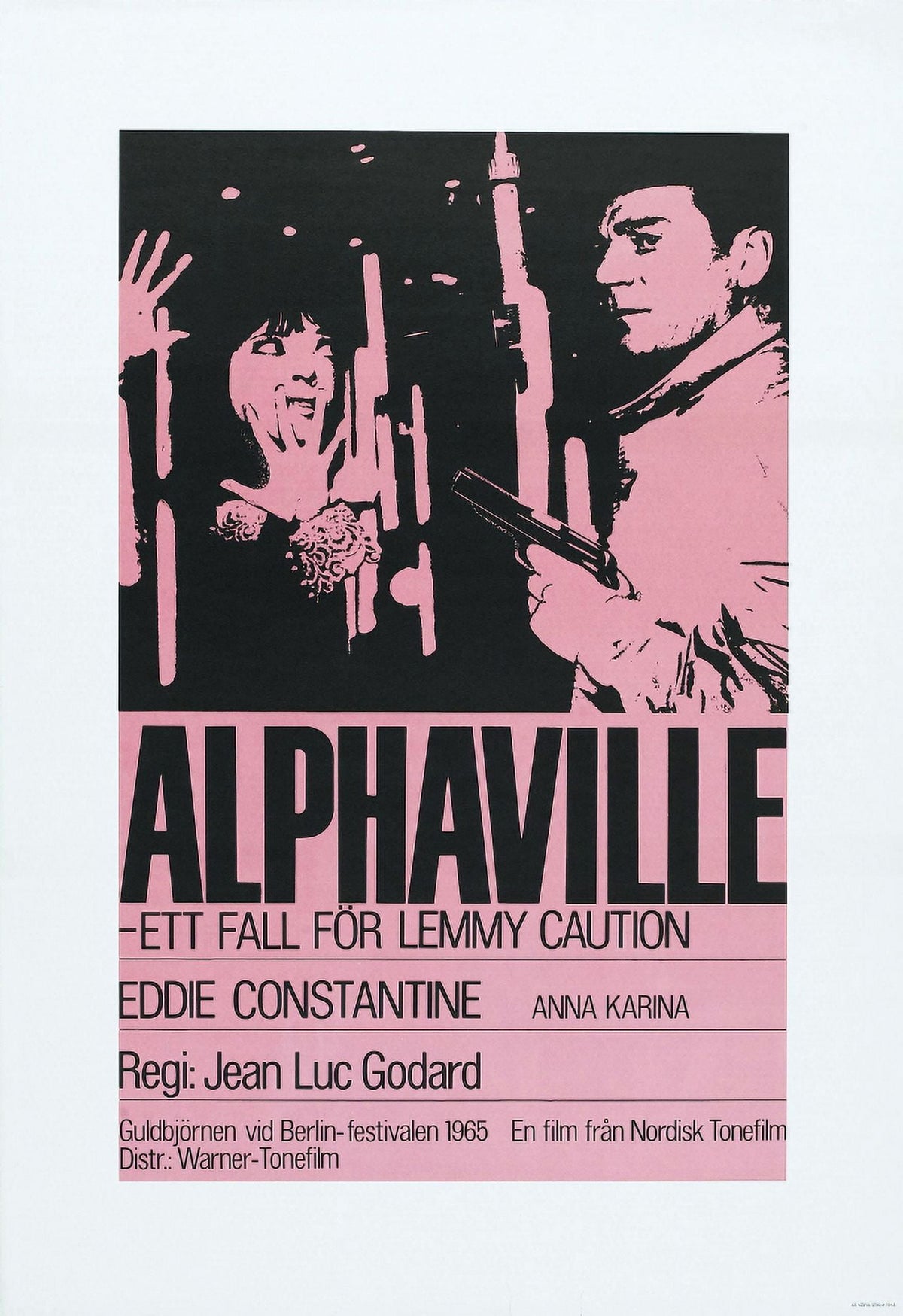 Alphaville Movie Masterprint Poster featuring Anna Karina and Eddie Constantine (11x17)