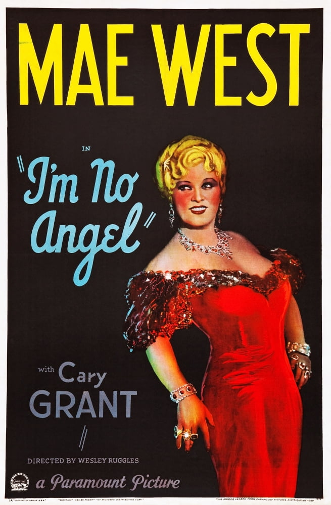 I'm No Angel Movie Masterprint Poster featuring Mae West, 1933.