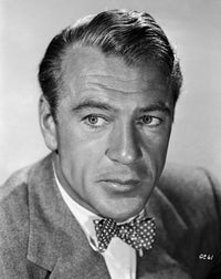 Gary Cooper posed in an elegant suit and dotted tie photo print.