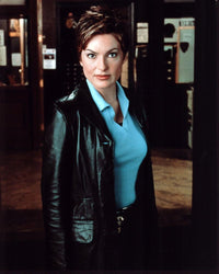 Mariska Hargitay in leather jacket Law & Order SVU photo print