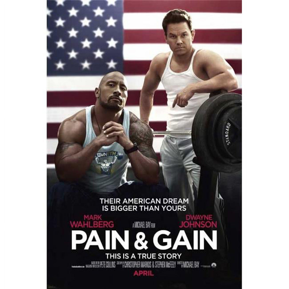 Pain and Gain movie poster 11x17 print featuring action and humor.