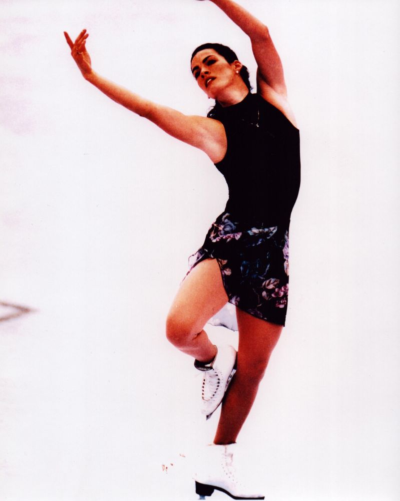 Nancy Kerrigan performing on ice photo print showcasing her grace and athleticism