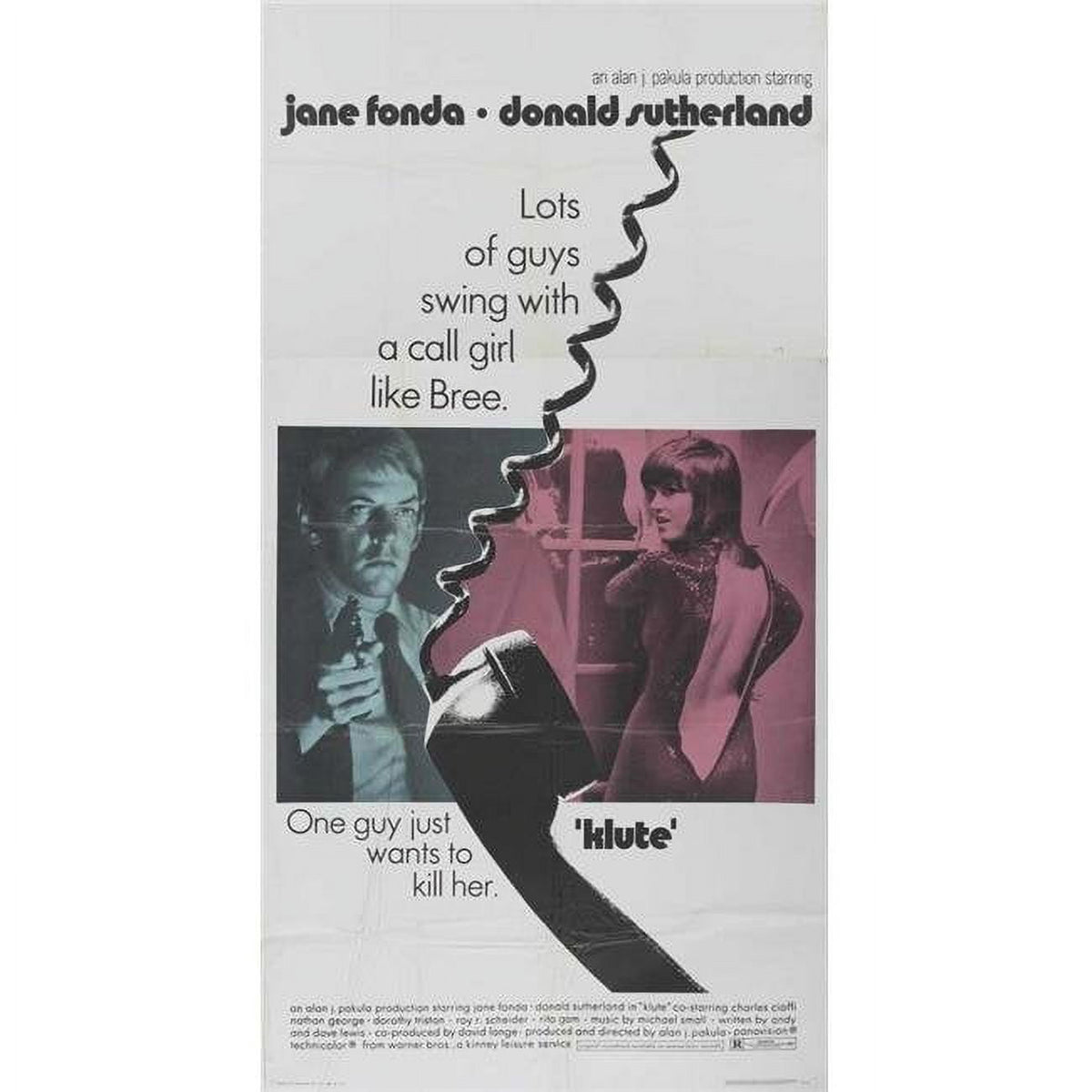 Klute Movie Poster Print in 27x40 size, perfect for film enthusiasts.