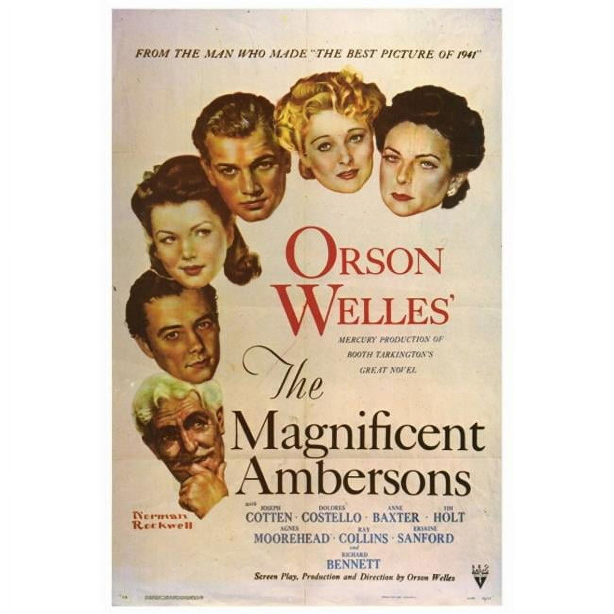 The Magnificent Ambersons movie poster print 27x40