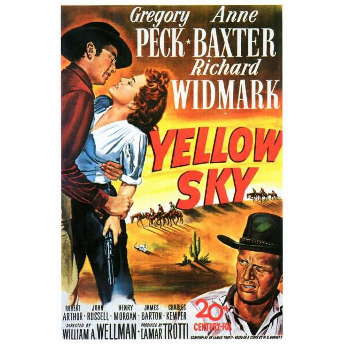 Yellow Sky Movie Poster Print - 27x40 size, vibrant cinematic artwork.