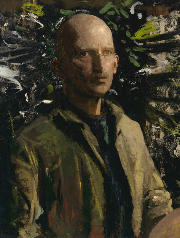 Self-Portrait (1920) Poster Print by Abbott Handerson Thayer, showcasing artistic introspection.