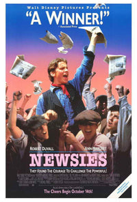 Newsies Movie Poster showcasing vibrant Broadway art.