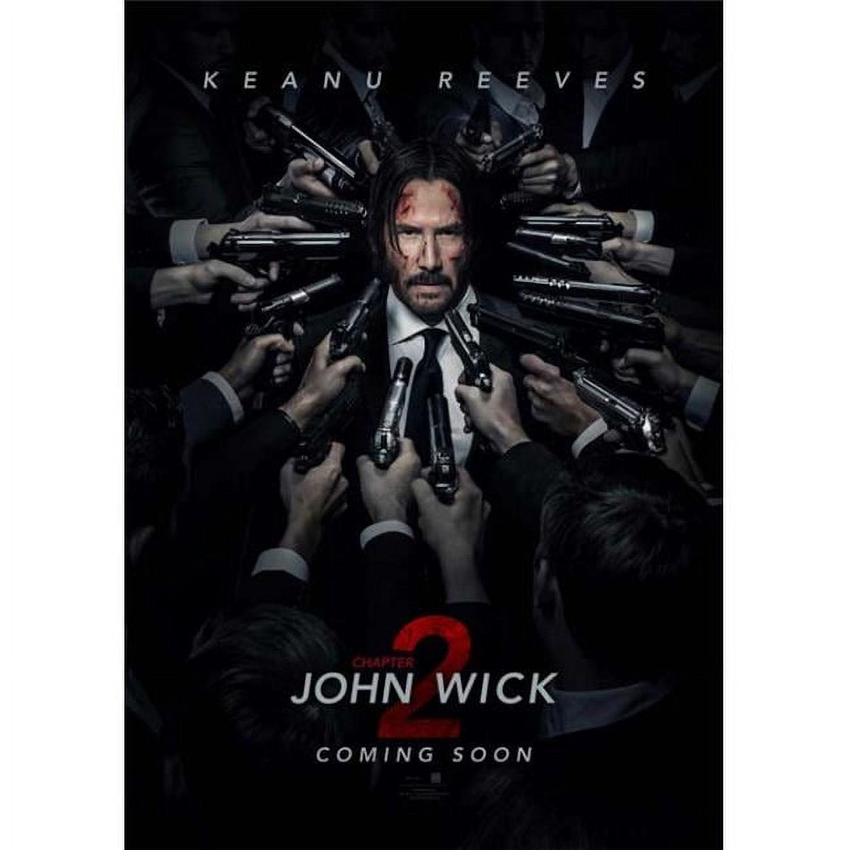John Wick Chapter 2 movie poster featuring Keanu Reeves in action.