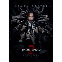 John Wick Chapter 2 movie poster featuring Keanu Reeves in action.