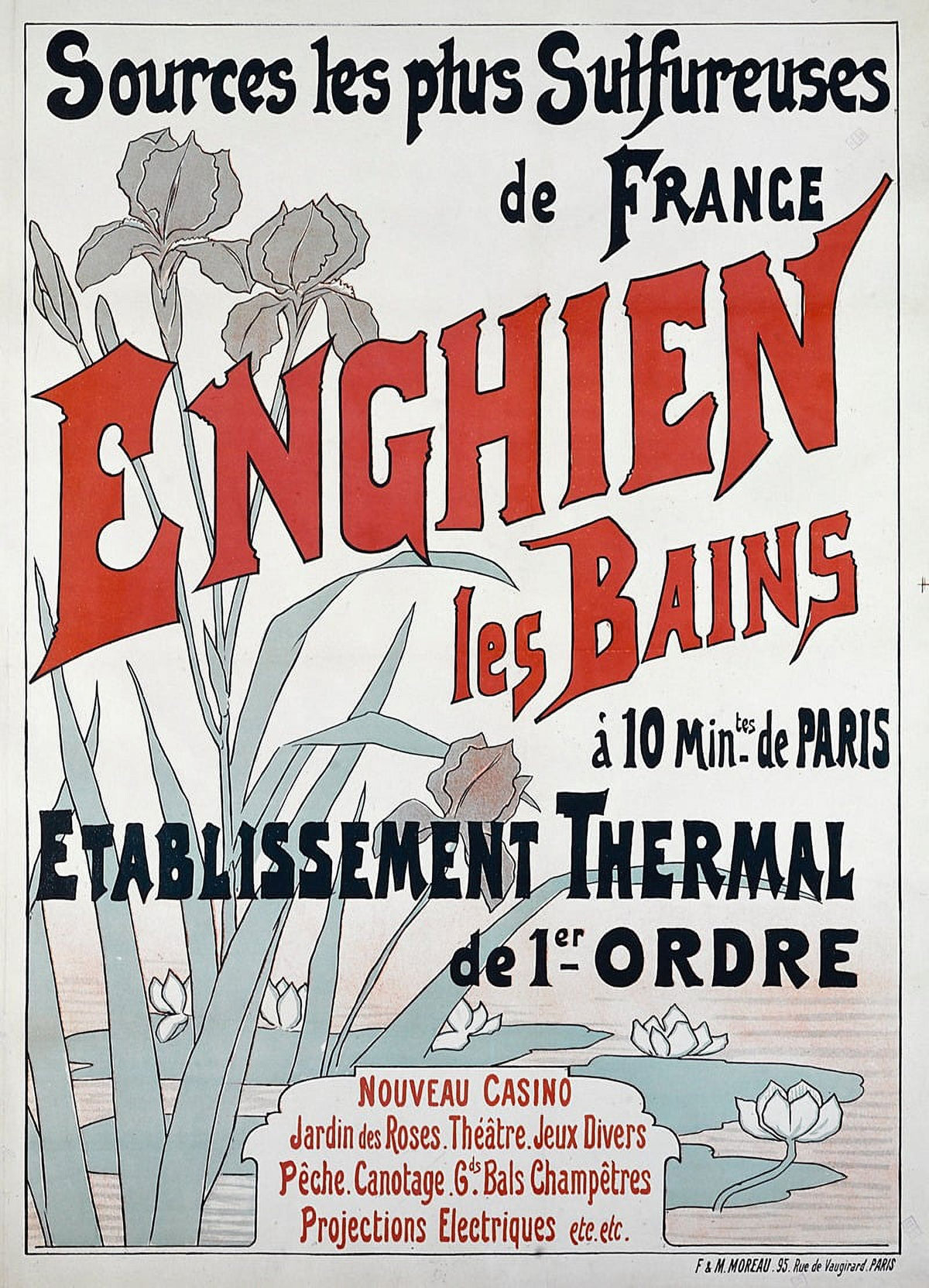 Sources les plus Sulfureuses de France Enghien les Bains Poster Print by Alfred Choubrac