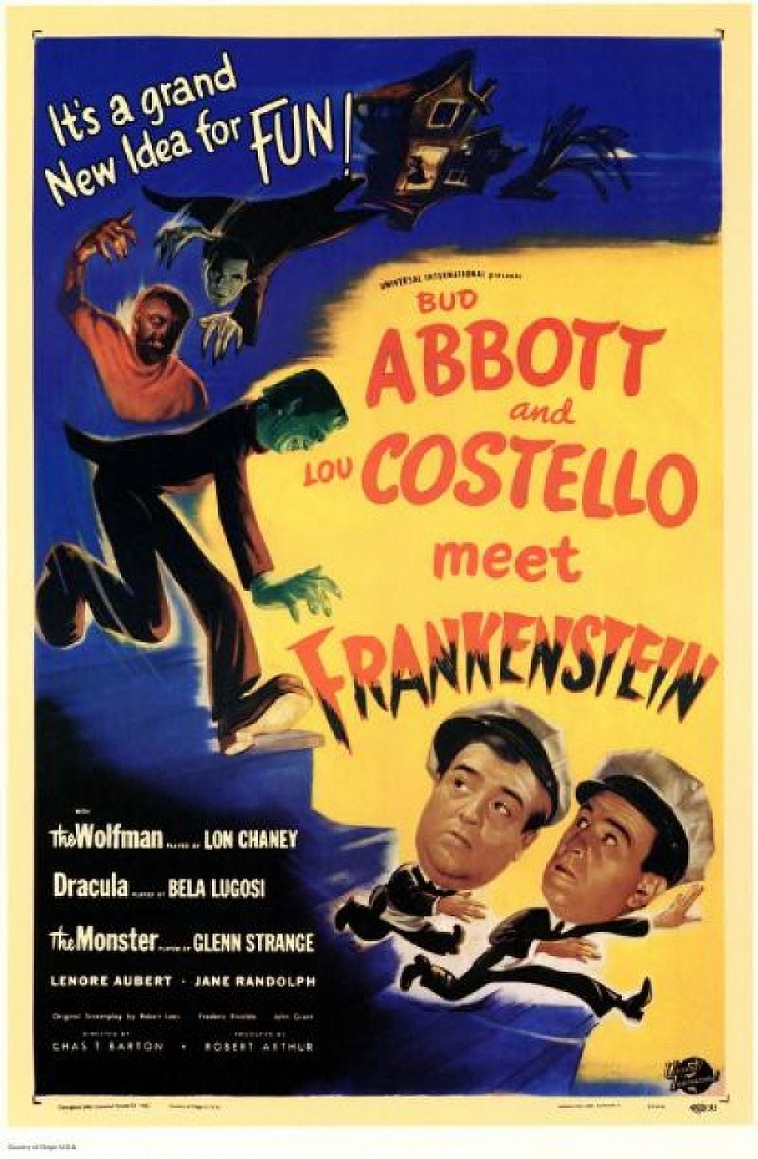 Abbott and Costello Meet Frankenstein Movie Poster Print 11x17