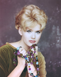 Connie Stevens elegant portrait photo print in brown blouse