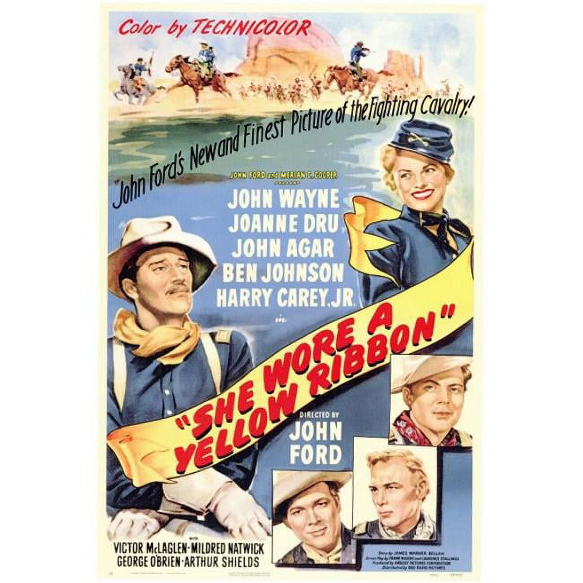 She Wore a Yellow Ribbon movie poster print in 27x40 size.