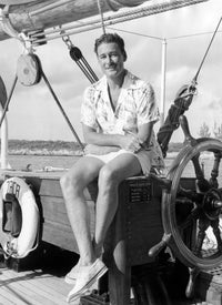 Errol Flynn Aboard His Yacht Photo Poster Print