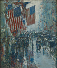 Rainy Day Fifth Avenue Art Print by Childe Hassam